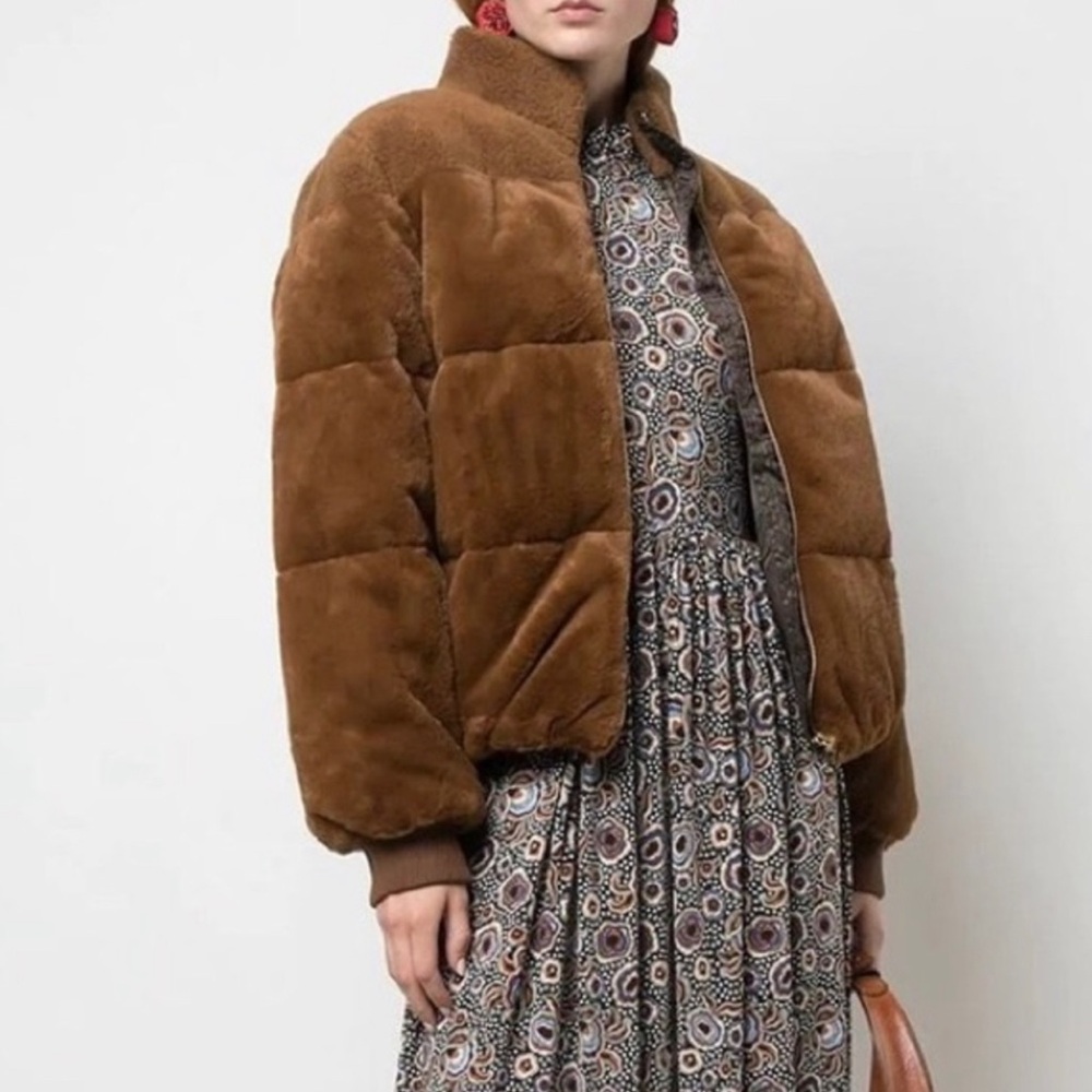 Stine Goya Aria Faux Fur Outerwear Jacket size M